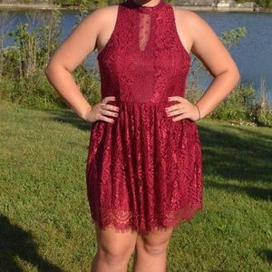 Maroon homecoming dress